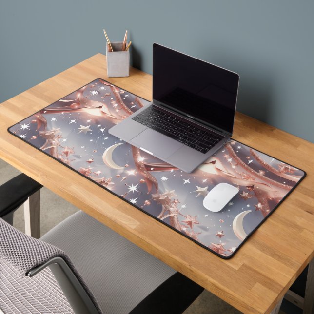 Celestial Moon Astrology – Marble White Schreibtischunterlage (Büro 2)