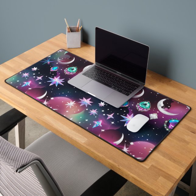 Celestial Moon Astrology – Tourmaline Opal Schreibtischunterlage (Büro 2)