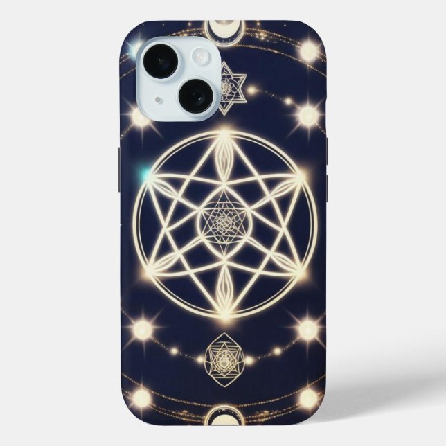 Celestial Moon Cycle Mandala – Sacred Geometry Case-Mate iPhone Hülle (Rückseite)