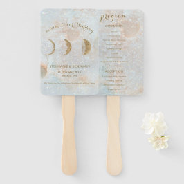 Celestial Moon Elegant Hochzeitsprogramm Fächer