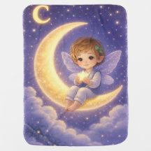 Celestial Moon Fairy Letter C Customizable