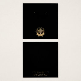 Celestial Moon Gold Black Earring Display Cards