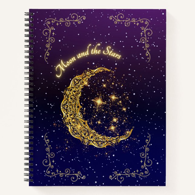 Celestial Moon Journal und Notebook Notizbuch (Vorderseite)