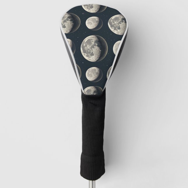 Celestial Moon Phase (2) Golf Headcover (Vorderseite)