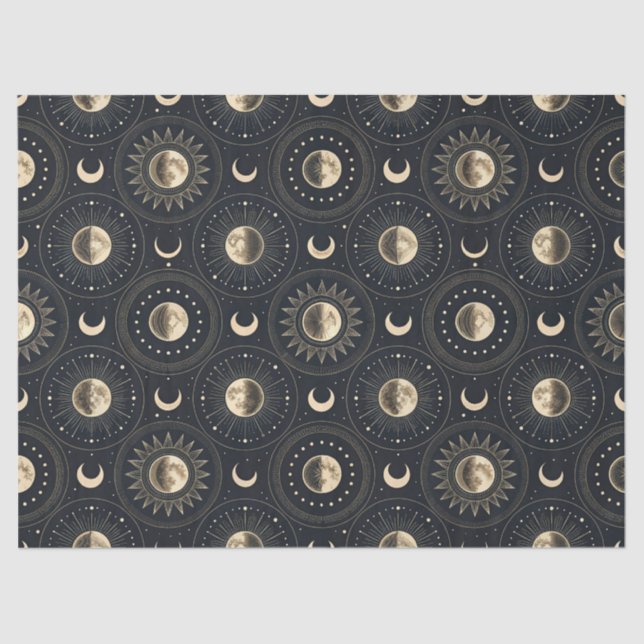 Celestial Moon Phase (4) Seidenpapier (Vorderseite)