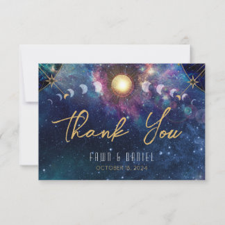 Celestial Moon Phase Dankeschön Card Dankeskarte