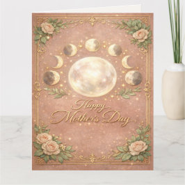 Celestial Moon Phase Mother's Day Card Karte