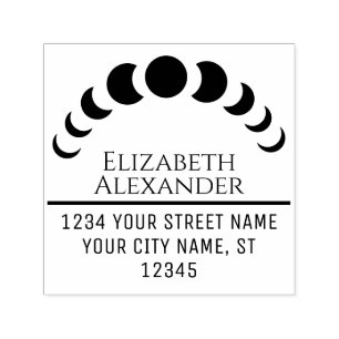 Celestial Moon Phases Name Rücksendeadresse #3 Permastempel