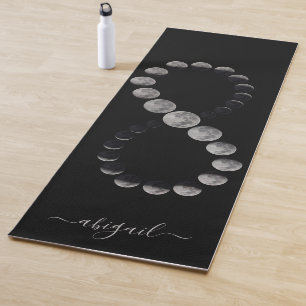Celestial Moon Phases   Personalisierter Name Yogamatte