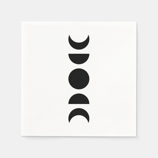 Celestial Moon Phases Serviette (Vorderseite)