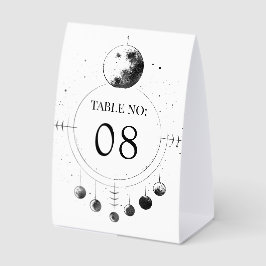 Celestial Moon Phases Wedding Table Number Tischaufsteller