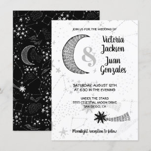 Celestial & Moon Stars Einladungen Hochzeiten