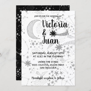 Celestial & Moon Stars Einladungen Hochzeiten
