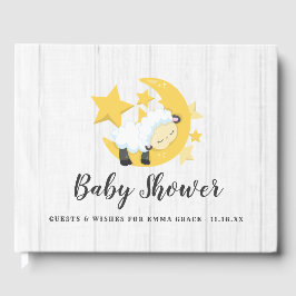 Celestial Moon Stars & Lamb Wünsche für Babydusche Gästebuch