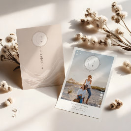 Celestial Moon Stars Monogram Save the Date Foto Einladung