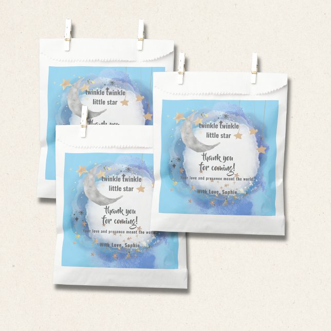 Celestial Moon Stars, Royal Blue And Gold Abstract Geschenktütchen (Von Creator hochgeladen)