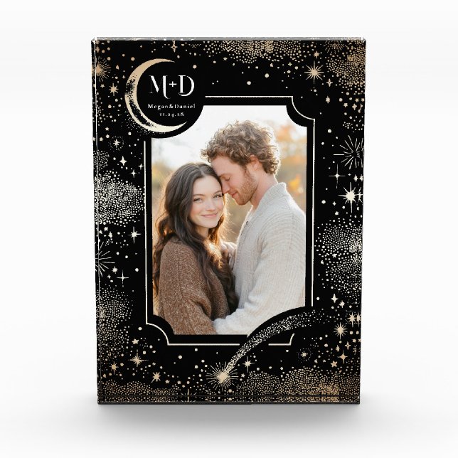 Celestial Moon Stars Starry Night Wedding Foto (Vorderseite)