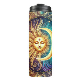 Celestial Moon Sun Elegant wwwwwwwwwwwwwwwwwwwwww Thermosbecher