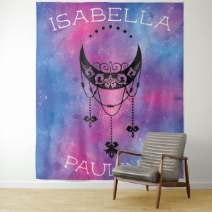 Celestial Moon Tapestry Wandteppich