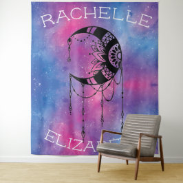 Celestial Moon Tapestry Wandteppich