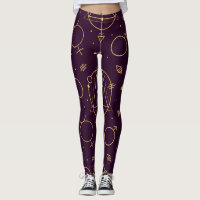 Celestial Moon Theme Leggings