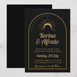 Celestial Moon Wedding Invite Einladung