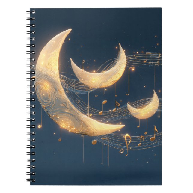 Celestial Moonlight Melody-Notebook Notizblock (Vorderseite)