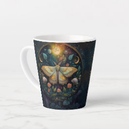 Celestial Moth and Moon Phases – Enchanted Night Milchtasse