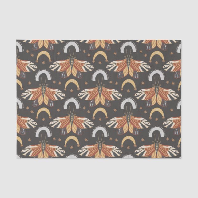 Celestial Moth Butterfly Pattern Seidenpapier (Vorderseite)