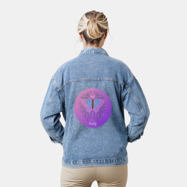 Celestial Moth Personalisiert Jeansjacke (Modell)