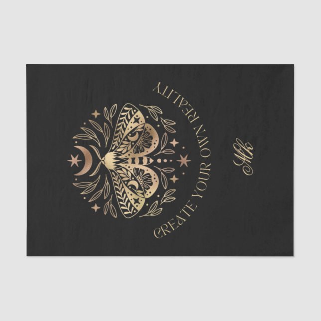 Celestial Moth Personalisiert Throw Kissen Seidenpapier (Vorderseite)