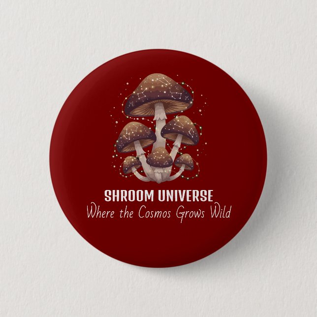 Celestial Mushroom Constellation Universe Button (Vorderseite)