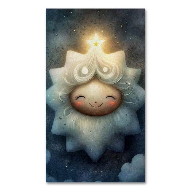 Celestial Mystic Art Magnetische Visitenkarte (Vorderseite Vertikal)