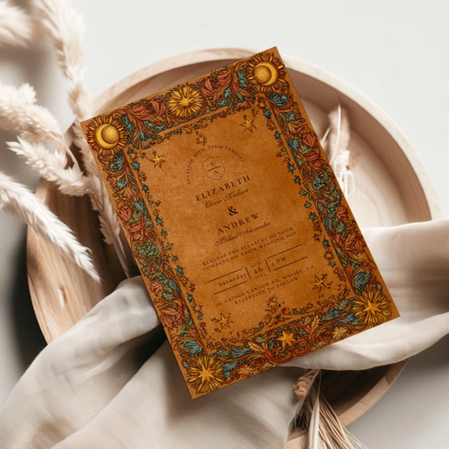 Celestial Mystic Baroque Wedding Einladung (Von Creator hochgeladen)