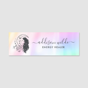 Celestial Mystic Moon Goddess Rainbow Namensschild