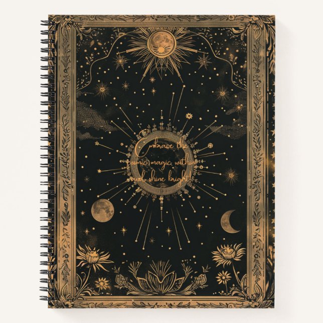 Celestial Mystique Notebook Notizbuch (Vorderseite)