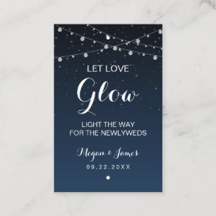 Celestial Navy Blue Stars Hochzeitsglanz Visitenkarte