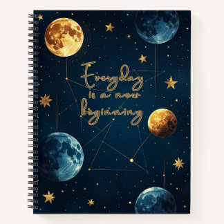 Celestial New Beginnings Spiral Notebook Notizbuch