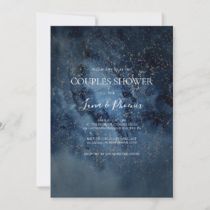 Celestial Night Sky   Dusche für Goldpaare Einladung