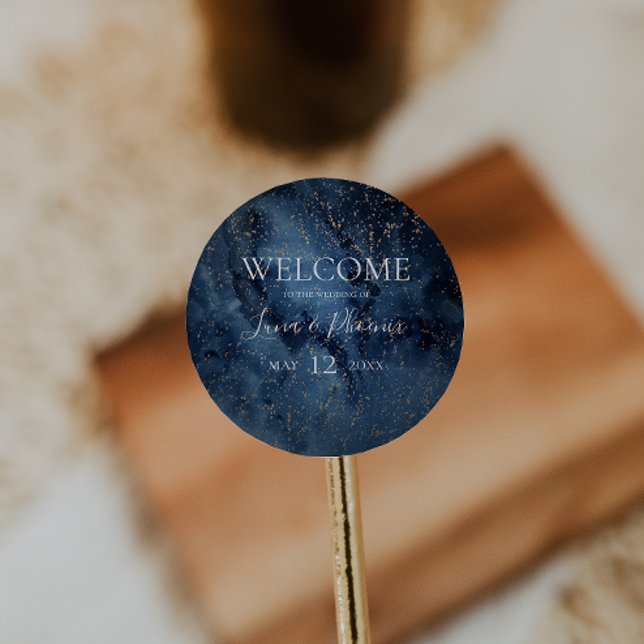 Celestial Night Sky | Gold Wedding Welcome Sticker (Von Creator hochgeladen)