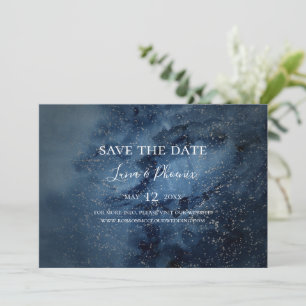 Celestial Night Sky   Horizontal silber Save The Date