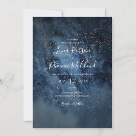 Celestial Night Sky | Lässige Hochzeit Einladung