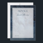 Celestial Night Sky mit Frame Wedding Advice Card Hinweiskarte<br><div class="desc">Dieser himmlische Nachthimmel mit Frame-Trauungsratenkarte ist perfekt für Ihre verzauberte Hochzeit unter den Sternen. Der dunkelmarineblau blaue Aquarellhimmel, mit Silberstern übersät, Set den Ton für Ihren Abend Boho Outdoor Hochzeit. Personalisieren Sie es, wie Sie es wünschen oder behalten, wie es ist. Schauen Sie sich die Erholung der Sammlung an, um...</div>