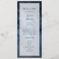 Celestial Night Sky mit Frame Wedding Programm