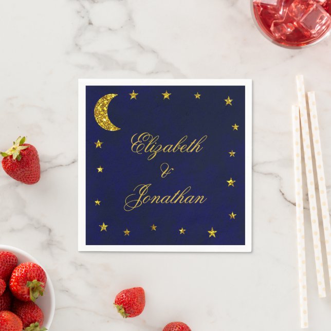 Celestial Night Sky Wedding Serviette (Beispiel)