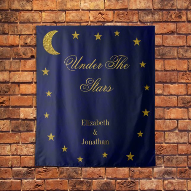 Celestial Night Sky Wedding Wandteppich (Von Creator hochgeladen)