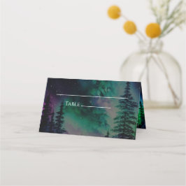 Celestial Northern Light Wedding Folding Platzkart Platzkarte