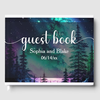 Celestial Northern Lights Hochzeit Gästebuch