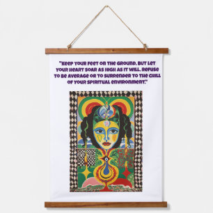 Celestial Occult Tapestry - Alchemy & Mysticism Wa Wandteppich Mit Holzrahmen