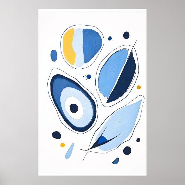 Celestial Orb Odyssey Abstrakt Poster (Vorne)